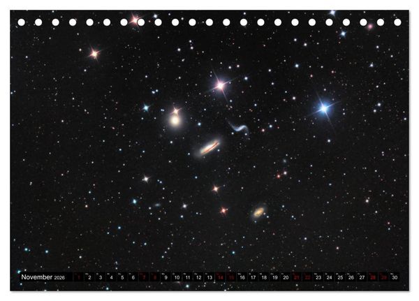 Produktbild: Galaxien des Nordhimmels (Tischkalender 2026 DIN A5 quer), CALVENDO Monatskalender