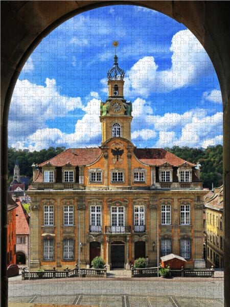 Produktbild: CALVENDO Puzzle Rathaus Schw&auml;bisch Hall | 1000 Teile Lege-Gr&ouml;&szlig;e 64x48cm Foto-Puzzle f&uuml;r gl&uuml;ckliche Stunden