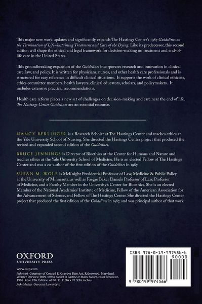 Produktbild: The Hastings Center Guidelines for Decisions on Life-Sustaining Treatment and Care Near the End of Life