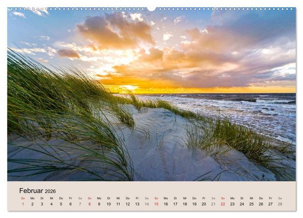 Produktbild: STRANDLUST: Fischland-Dar&szlig;-Zingst (hochwertiger Premium Wandkalender 2026 DIN A2 quer), Kunstdruck in Hochglanz