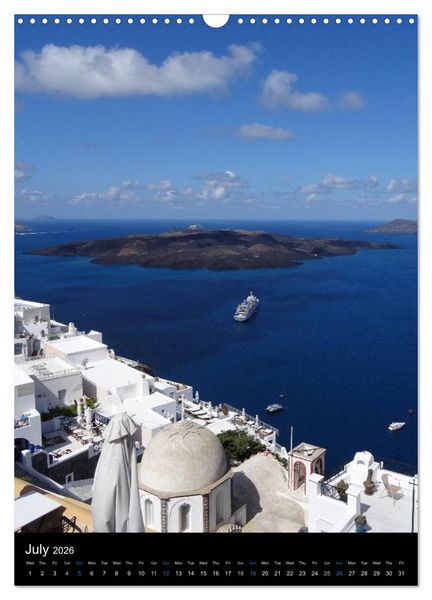 Produktbild: Santorini - Greece (Wall Calendar 2026 DIN A3 portrait), CALVENDO 12 Month Wall Calendar