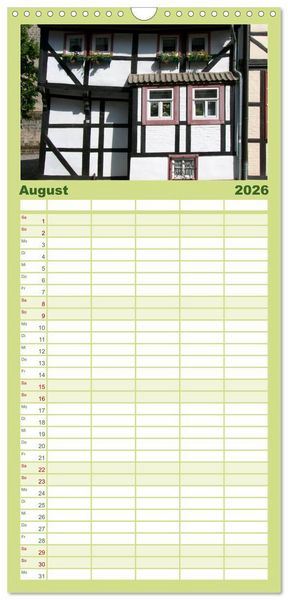Produktbild: Familienplaner 2026 - Malerisches Quedlinburg mit 5 Spalten (Wandkalender, 21 x 45 cm) CALVENDO