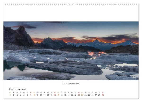 Produktbild: Bergseen Schweiz von Urs M&uuml;hlich (Wandkalender 2026 DIN A2 quer), CALVENDO Monatskalender