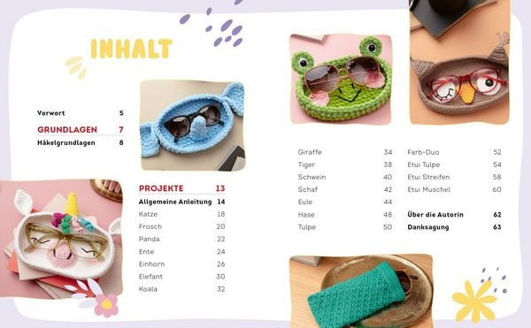 Produktbild: Brillies h&auml;keln: Niedliche Amigurumi-Brillenhalter | F&uuml;r Lese- und Sonnenbrillen