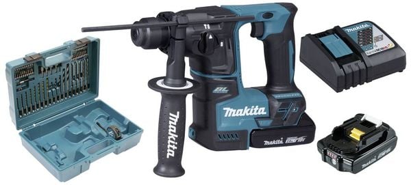 Makita DHR171RAX3 -Akku-Bohrhammer 2.0 Ah Li-Ion inkl. Akku, inkl. 2. Akku, inkl. Ladegerät, mit Zubehör, inkl. Koffer