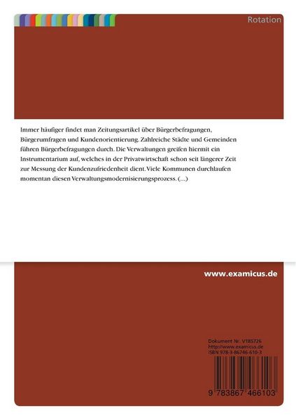 Produktbild: Vorbereitung, Durchf&uuml;hrung und Auswertung von B&uuml;rgerbefragungen