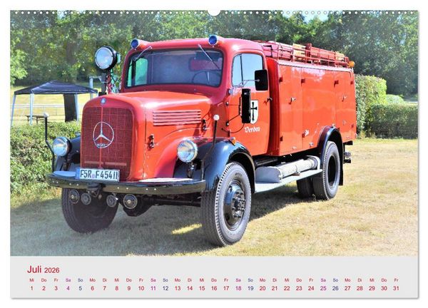Produktbild: Oldtimer-FEUERWEHR (Wandkalender 2026 DIN A2 quer), CALVENDO Monatskalender