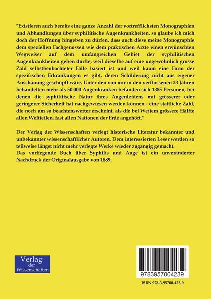 Produktbild: Syphilis und Auge