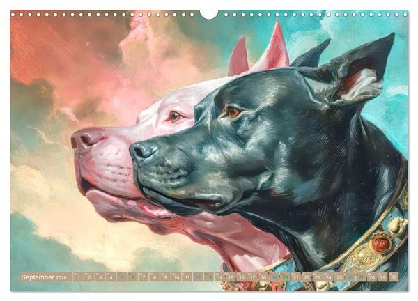 Produktbild: Punkerhunde - Witzige Illustrationen (Wandkalender 2026 DIN A3 quer), CALVENDO Monatskalender