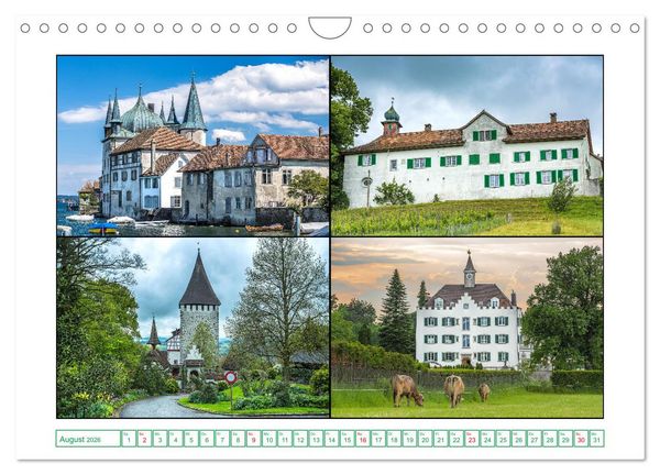 Produktbild: Schl&ouml;sser und Burgen in der n&ouml;rdlichen Schweiz (Wandkalender 2026 DIN A4 quer), CALVENDO Monatskalender