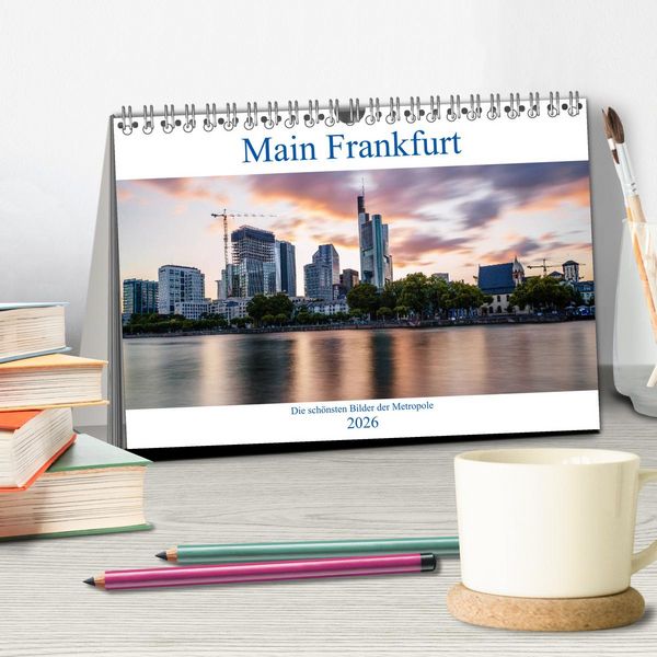 Produktbild: Main Frankfurt (Tischkalender 2026 DIN A5 quer), CALVENDO Monatskalender