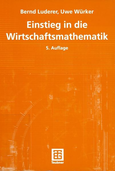 Produktbild: Einstieg in die Wirtschaftsmathematik