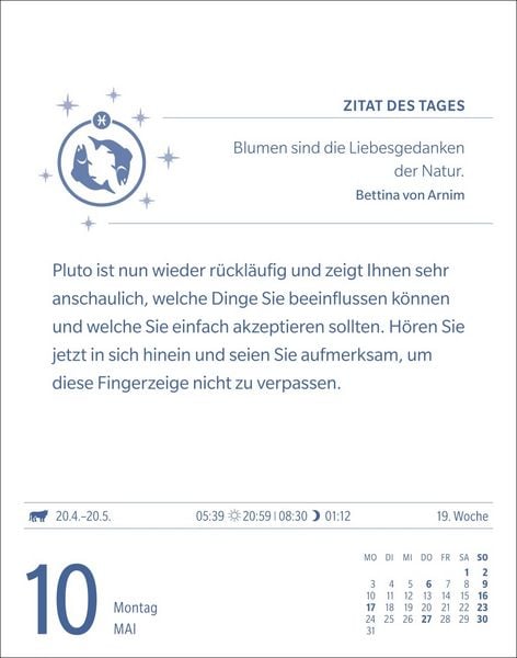 Produktbild: Fische Sternzeichenkalender 2027 - Tagesabrei&szlig;kalender - Ihr Horoskop f&uuml;r jeden Tag