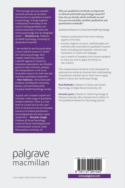Produktbild: Qualitative Research in Clinical and Health Psychology