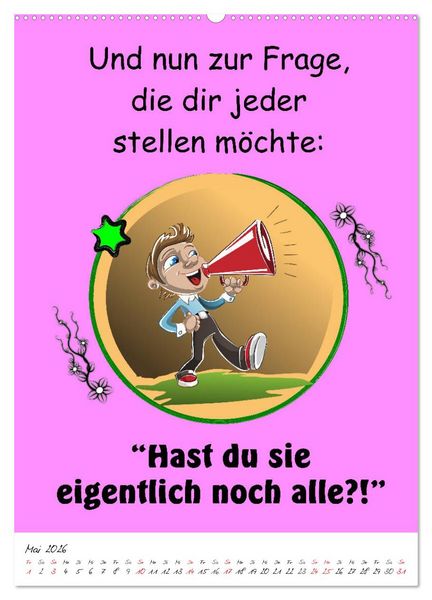 Produktbild: L&auml;uft&acute;s noch nicht beschissen genug? Dann hilft der Anti-Gl&uuml;cks-Kalender! (hochwertiger Premium Wandkalender 2026 DIN A2 hoch), Kunstdruck in Hochglanz