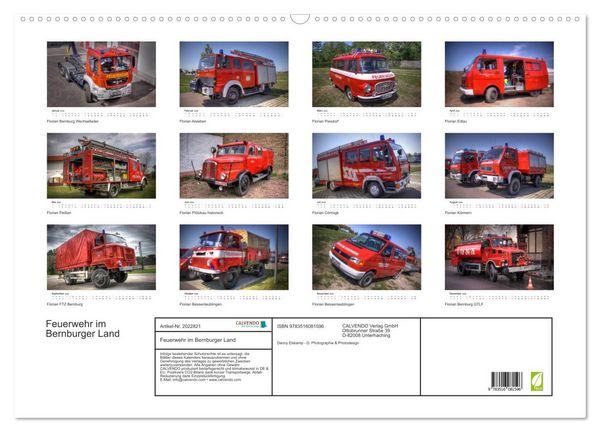 Produktbild: Feuerwehr im Bernburger Land (Wandkalender 2026 DIN A2 quer), CALVENDO Monatskalender