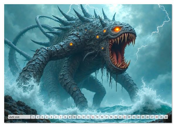 Produktbild: Keltische Mythologie - G&ouml;tter, Helden und Monster (hochwertiger Premium Wandkalender 2026 DIN A2 quer), Kunstdruck in Hochglanz