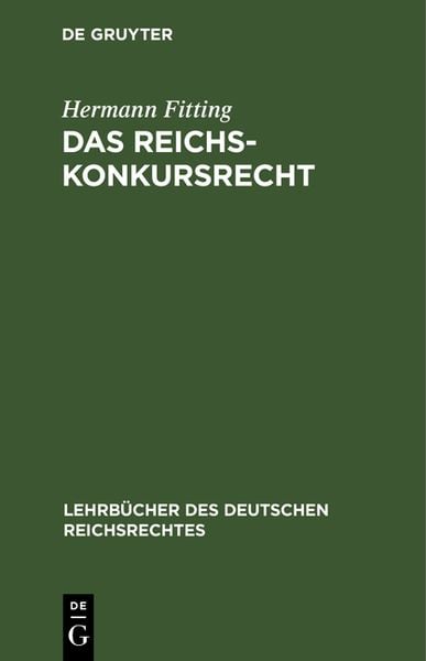 Produktbild: Das Reichs-Konkursrecht