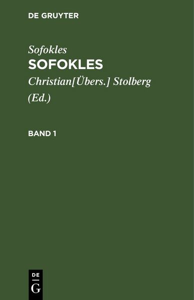 Produktbild: Sofokles. Band 1