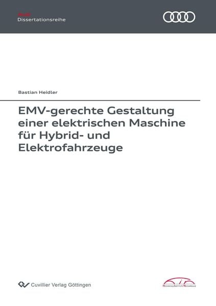 Produktbild: EMV-gerechte Gestaltung einer elektrischen Maschine f&uuml;r Hybrid- und Elektrofahrzeuge