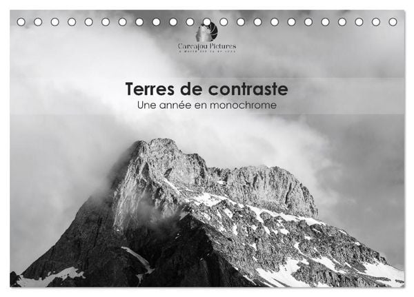 Produktbild: Terres de contraste &ndash; Une ann&eacute;e en monochrome (Calendrier de bureau 2027 DIN A5 vertical), CALVENDO calendrier mensuel