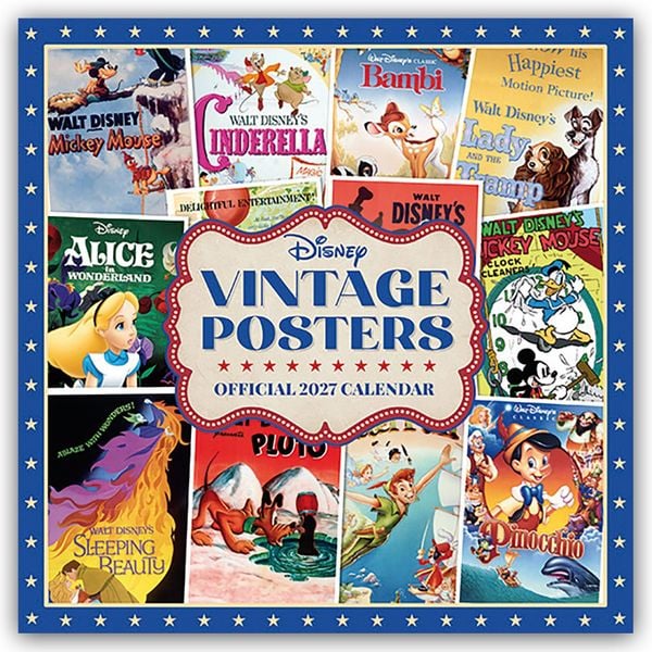 Produktbild: Disney Vintage Posters &ndash; Disney Filmplakate &ndash; Offizieller Kalender 2027 &ndash; Wandkalender