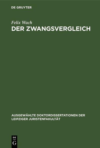 Produktbild: Der Zwangsvergleich