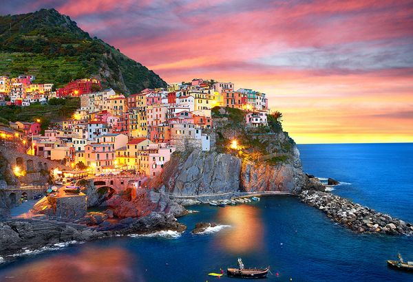 Produktbild: Manarola in der D&auml;mmerung