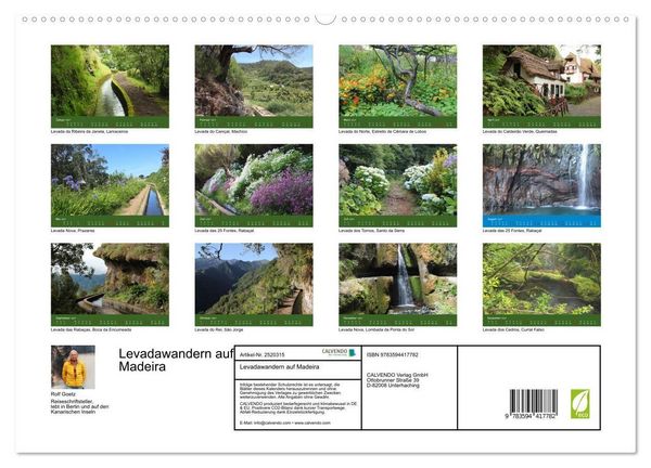Produktbild: Levadawandern auf Madeira (hochwertiger Premium Wandkalender 2027 DIN A2 quer), Kunstdruck in Hochglanz