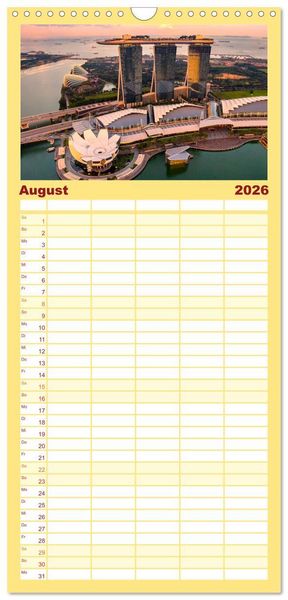 Produktbild: Familienplaner 2026 - Singapur - Die Stadt am Puls der Zeit. mit 5 Spalten (Wandkalender, 21 x 45 cm) CALVENDO