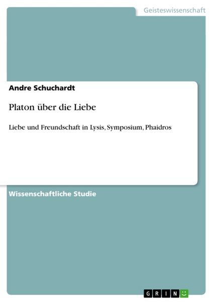 Produktbild: Platon &uuml;ber die Liebe