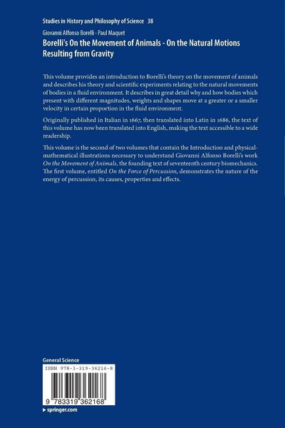 Produktbild: Borelli's On the Movement of Animals - On the Natural Motions Resulting from Gravity