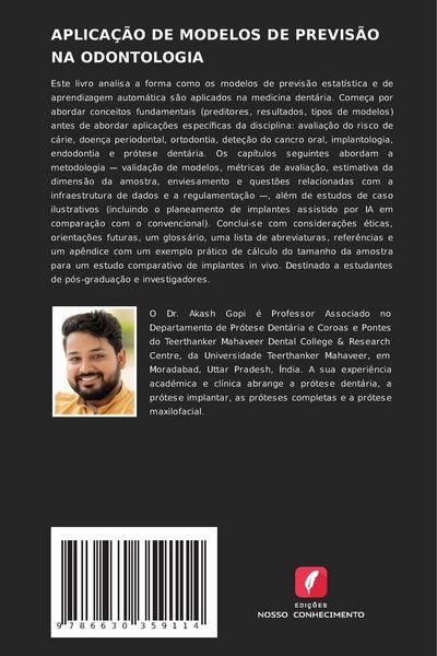 Produktbild: APLICA&Ccedil;&Atilde;O DE MODELOS DE PREVIS&Atilde;O NA ODONTOLOGIA