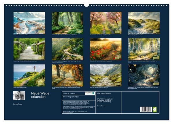 Produktbild: Neue Wege erkunden (Wandkalender 2026 DIN A2 quer), CALVENDO Monatskalender