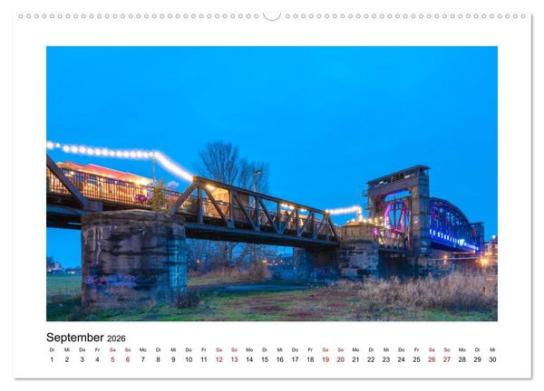 Produktbild: Blue Times - Magdeburg (Wandkalender 2026 DIN A2 quer), CALVENDO Monatskalender