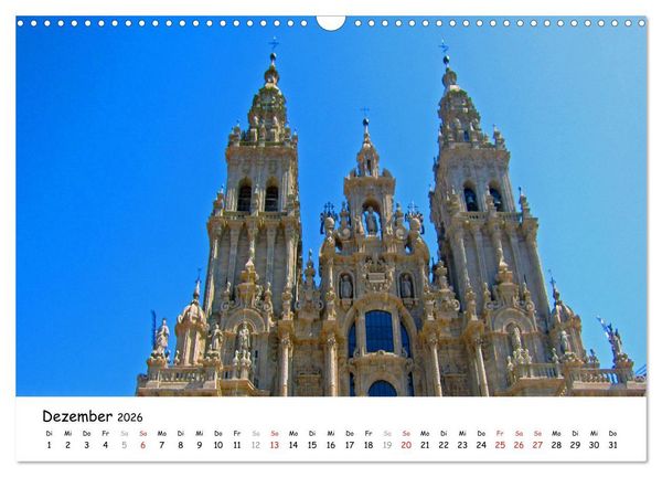 Produktbild: Jakobsweg - Camino Ingles (Wandkalender 2026 DIN A3 quer), CALVENDO Monatskalender