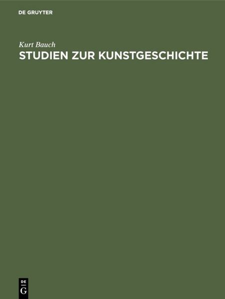 Produktbild: Studien zur Kunstgeschichte