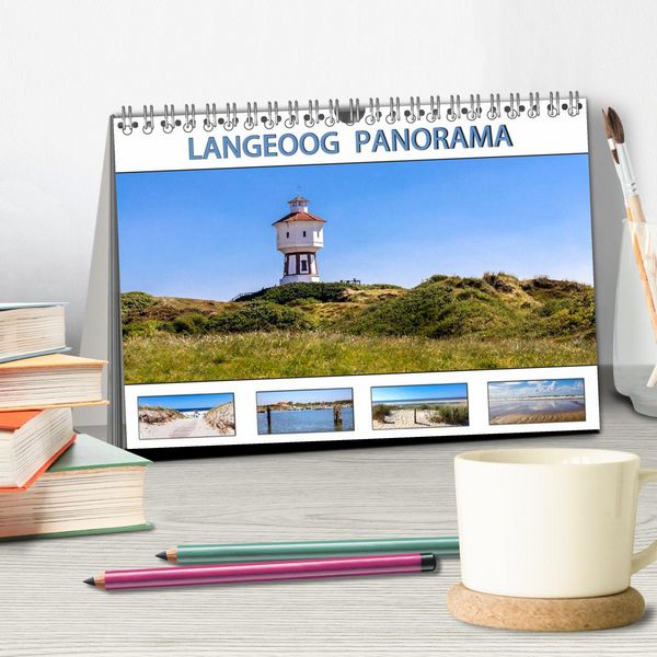 Produktbild: LANGEOOG PANORAMA (Tischkalender 2026 DIN A5 quer), CALVENDO Monatskalender