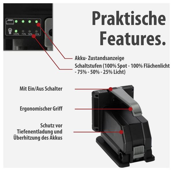 Produktbild: Brennenstuhl Multi Battery HL 3000 Akku-Baustrahler 20W 2160lm Tageslichtwei&szlig; 1173730000