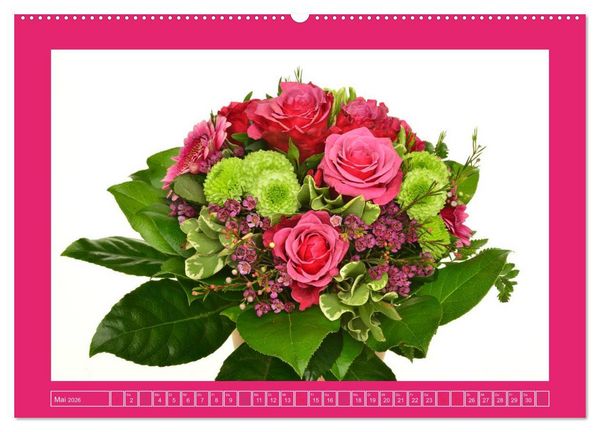 Produktbild: F&uuml;r jeden Monat ein Dankesch&ouml;n an Dich! - 12 Blumenstr&auml;u&szlig;e (hochwertiger Premium Wandkalender 2026 DIN A2 quer), Kunstdruck in Hochglanz