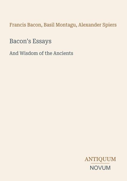Produktbild: Bacon's Essays
