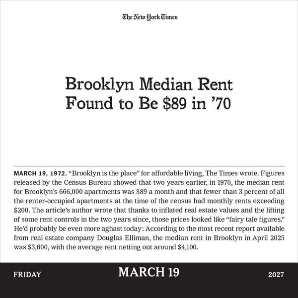 Produktbild: The New York Times Headlines in History Page-A-Day&reg; Calendar 2027