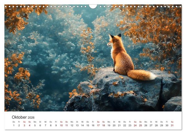 Produktbild: Wild und weich - Die zauberhafte Welt der Rotf&uuml;chse (Wandkalender 2026 DIN A3 quer), CALVENDO Monatskalender