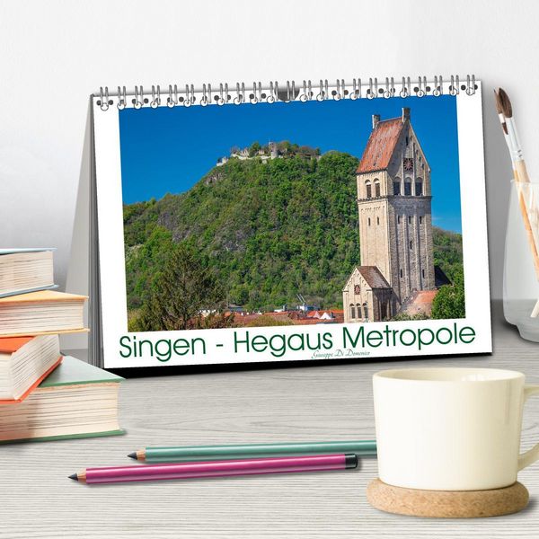 Produktbild: Singen - Hegaus Metropole (Tischkalender 2026 DIN A5 quer), CALVENDO Monatskalender