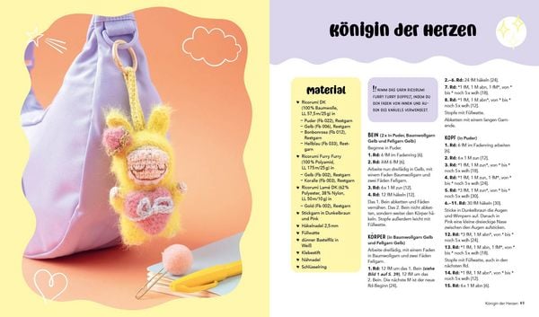 Produktbild: Schl&uuml;sselanh&auml;nger h&auml;keln: Mini-Monster f&uuml;r Labubu-Fans
