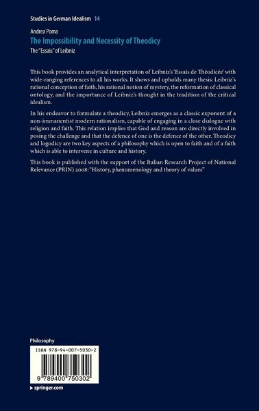 Produktbild: The Impossibility and Necessity of Theodicy