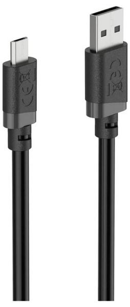 Produktbild: Hama USB-Kabel USB 2.0 USB-A Stecker, USB-Micro-A Stecker 2m Schwarz 00201804