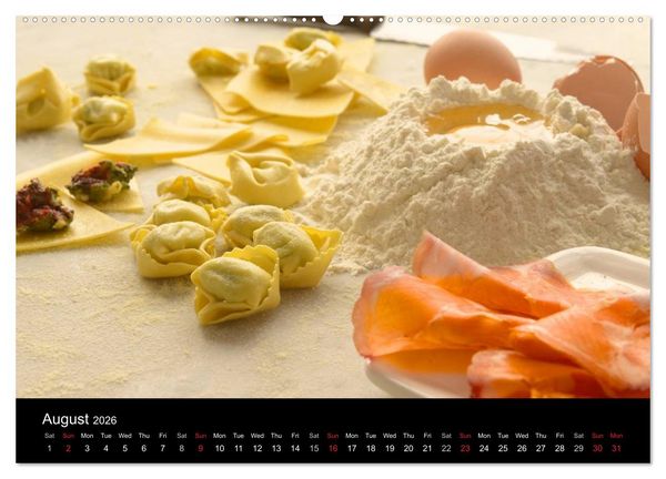 Produktbild: PASTA (High Quality Premium Wall Calendar 2026 DIN A2 landscape),CALVENDO 12 Month Wall Calendar
