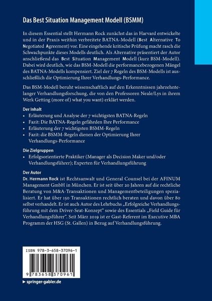 Produktbild: Das Best Situation Management Modell (BSMM)
