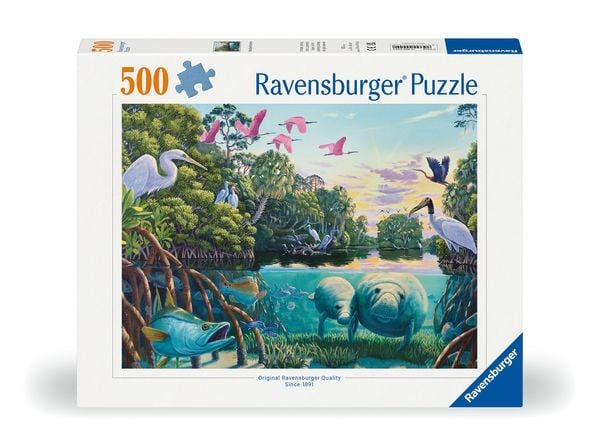 Produktbild: Erwachsenenpuzzle 500 Teile - Manatee Moments